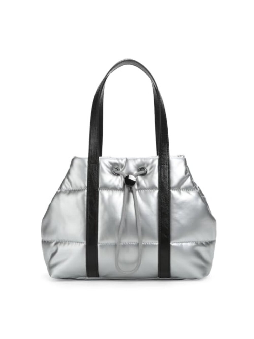 Quilted Puffer Tote Bag PU Polyester Top Handle Mini Purse